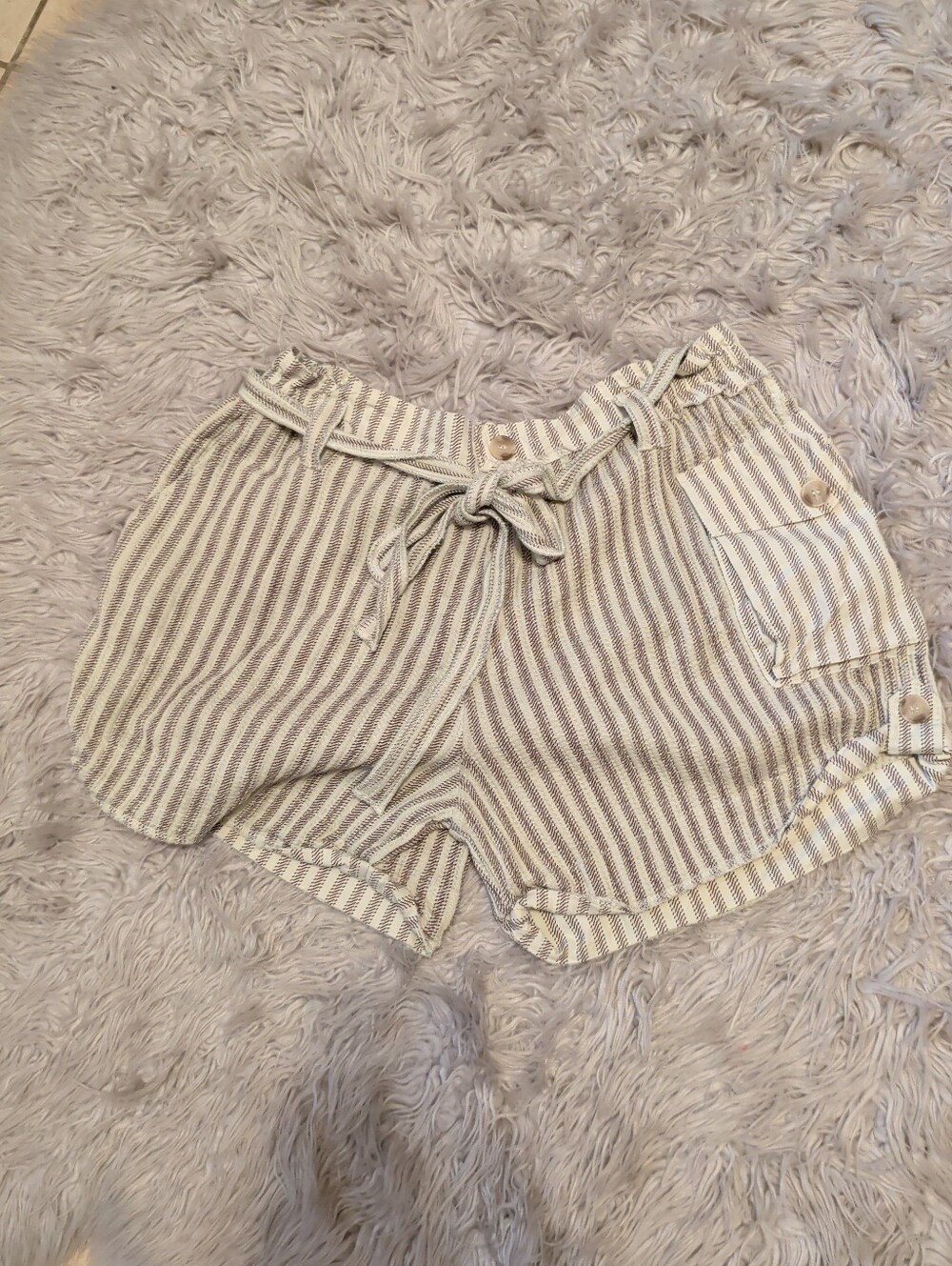 Free People One Striped Boho Shorts
